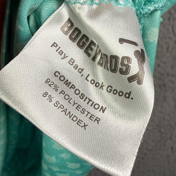 Bogey Bros Golf Polo Shirt Mens 3XL Teal AOP Middle Finger Flipping The Bird - Picture 5 of 9